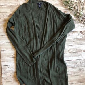 Army Green GAP Long Cardigan